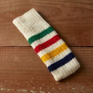 Handmade Knit Storage Pouch {HBC Stripes} Cell Phone Cover, Jewelry Holder...